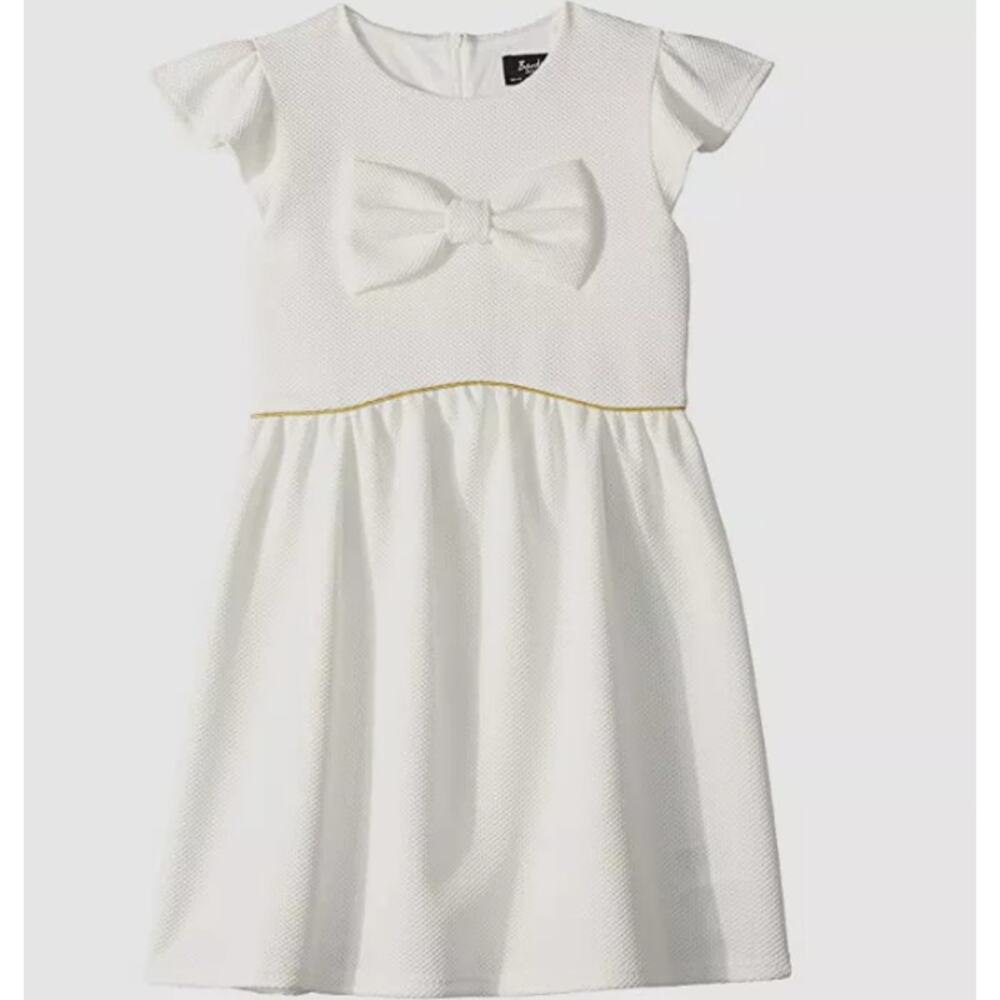 BARDOT Toddler Girls Waffle-Knit Mini Dress 24 Months Gardenia White NWT